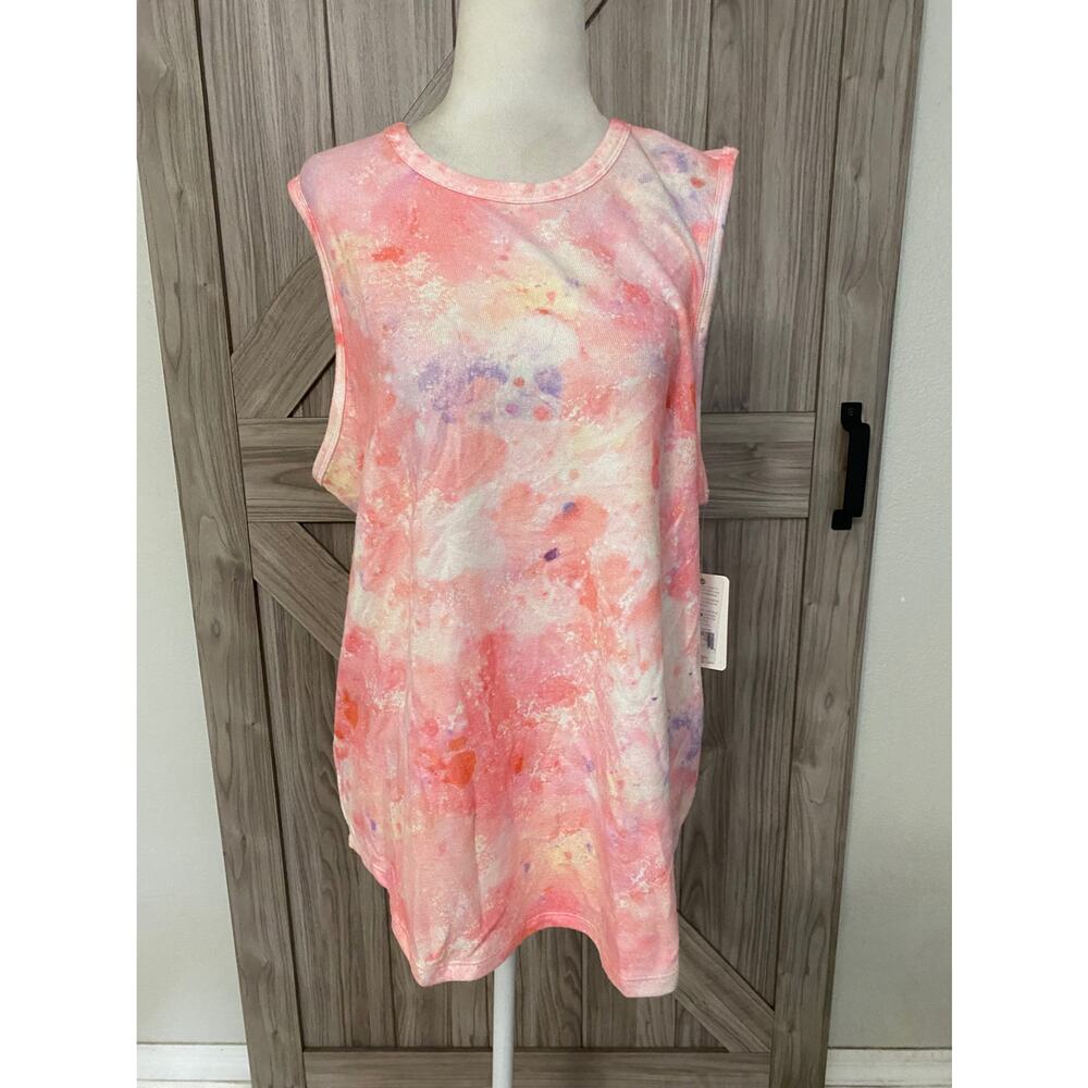 NWT PJ Salvage coral tie-dye lounge tank extra large